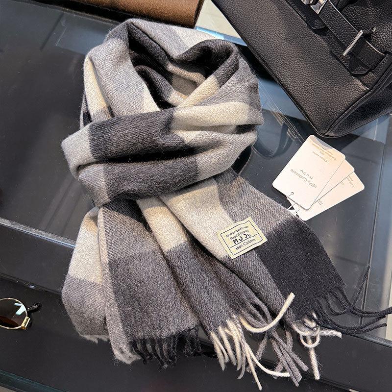 Sciarpa in lana pashmina 100% cashmere invernale per donna, scialli e stole spessi e caldi, sciarpa da donna con nappe e sciarpa