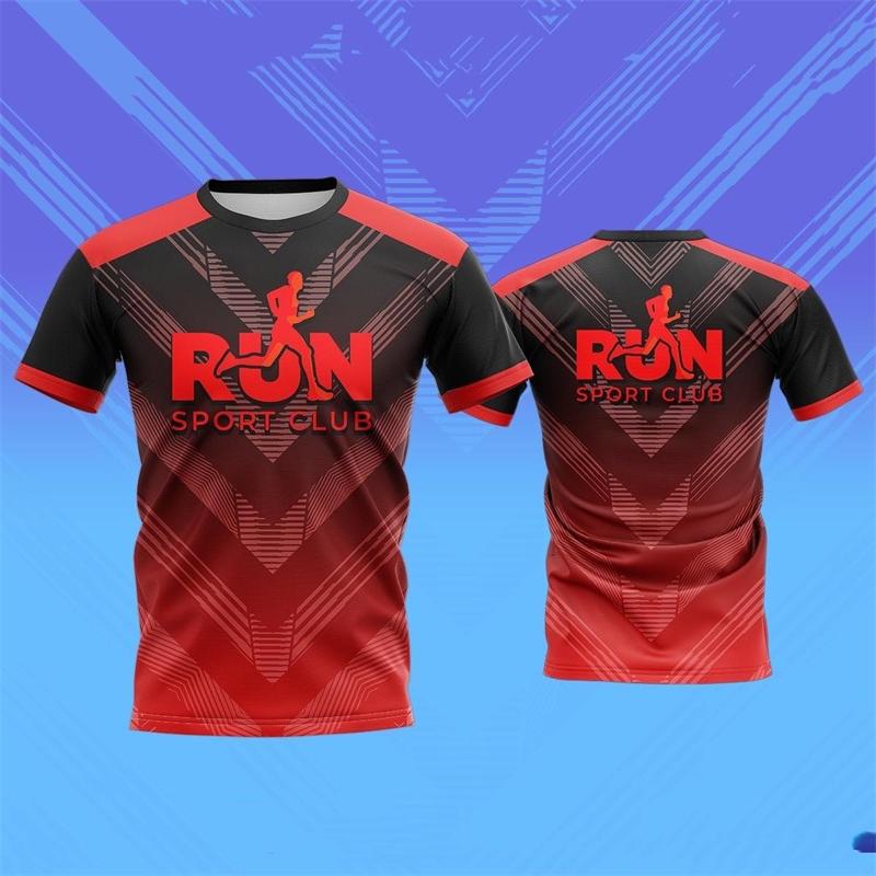 Fashion Running Sports T Shirts Summer Quick Dry Outdoor Fitness 3D Printed T-shirts Casual Oversized Breathable Tracksuit Tees