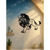 Metal Lion Wall Art, Rustic Iron Animal Plaque for Home Decor, Living Room, Bedroom, Office, Jungle Theme, Easy To Hang, Gift for Christmas Halloween