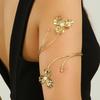 European and American jewelry creative bohemian bracelet exaggerated metal butterfly leaf hollow arm ring leaf arm bracelet