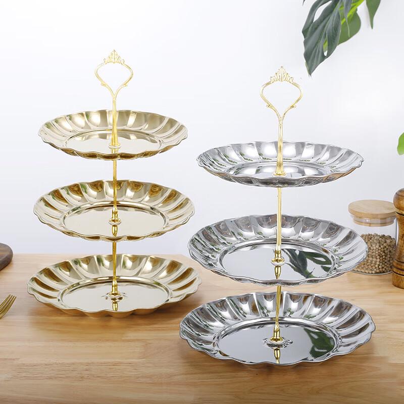 Chunsen Stainless Steel Fruit Plate Two-layer