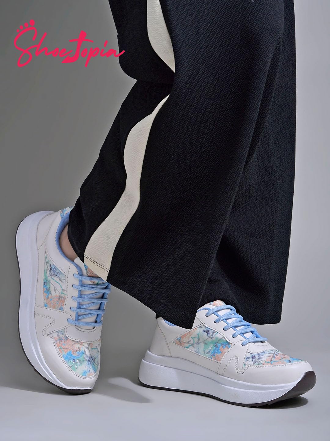 Shoetopia Smart Casual Blue Sneakers For Girls-Eu39 6 UK бронзовый