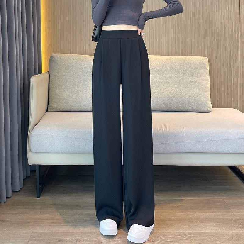 Women's High-Waisted Wide-Leg Drape Pants - Spring 2025 New Casual Loose Fit