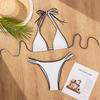 Sexy Knitted Bikini Women White Patchwork Push Up Micro Swimwear Summer Beach Bathing Suit Thong Swimsuit Biquini