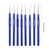 8/10PCS Crochet Hook Set for Arthritic Hand, Ergonomic Handles, 0.6mm-2.0mm Crochet Needle for Lacework, DIY Craft