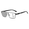 Reading Progressive Multifocal Senior Blue Light Stylish Square Lightweight Reading Glasses with Gunmetal Color B1378 [FEISEDY] Men's Glasses, Lenses,