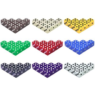 10pcs Standard Plastic 12mm Game White Dice Die Toy New Outdoorliving, 9 Colors