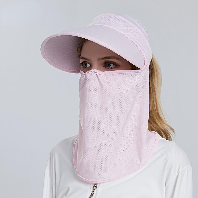 New icy outdoor sun hat cycling face mask sun visor sun hat