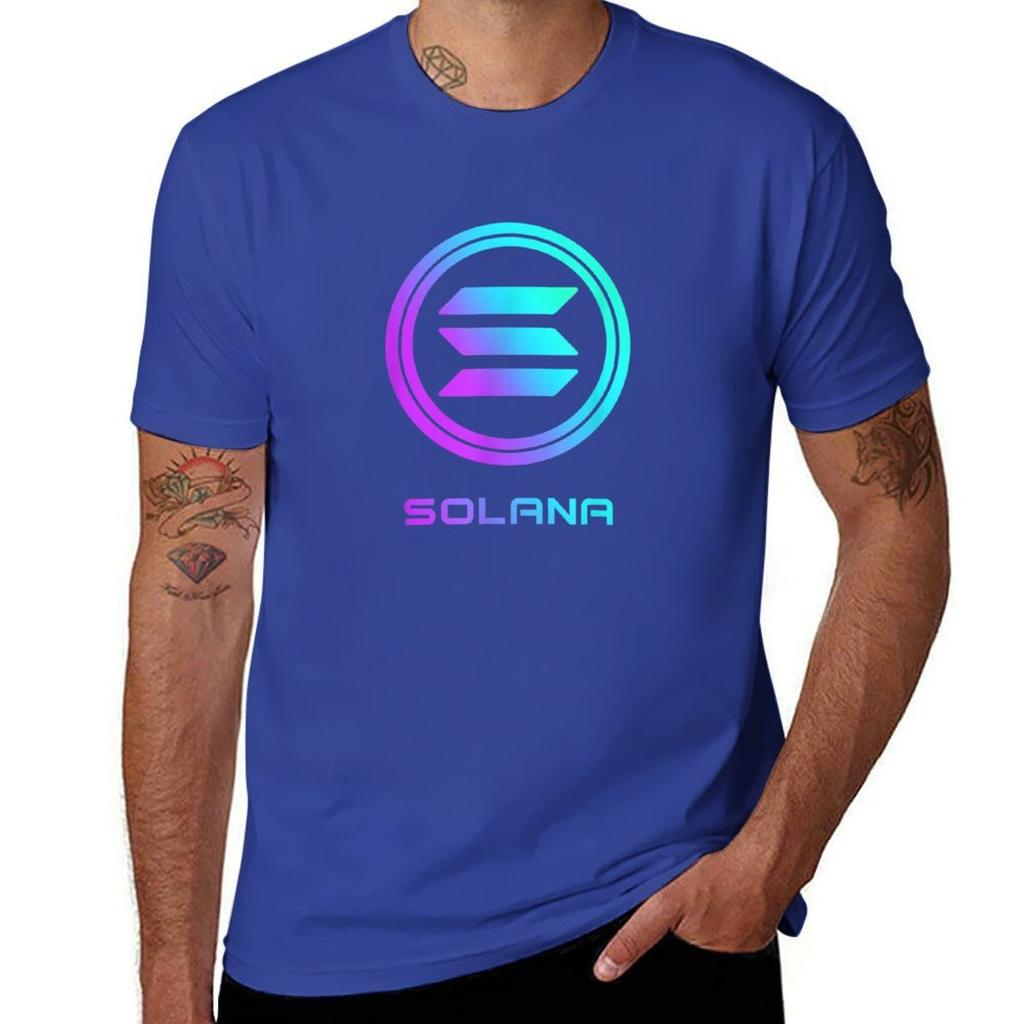 Solana Cryptocurrency Solana SOL T-Shirt Vintage Graphic Tee Man T Shirt Man Clothes for a Boy Mens Workout Shirts