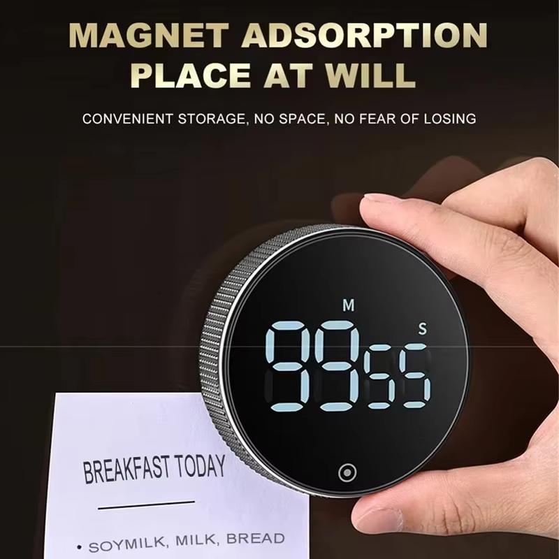 LED Magnetic Digital Timers Manual Countdown Kitchen Timer Mechanical Remind Alarm Kitchen Tool for Cooking Shower Study