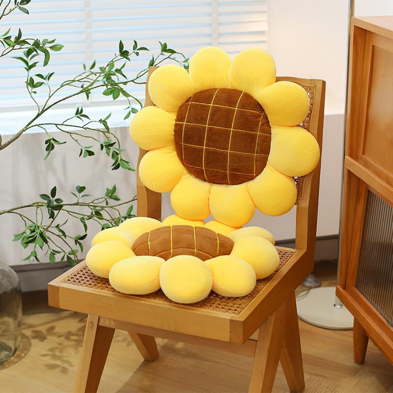 Sunflower Seat Cushion Sunflower Chair Cushion Flower Throw Pillow Bedside Pillow Tatami Bay Window Sofa Decorative Cushion