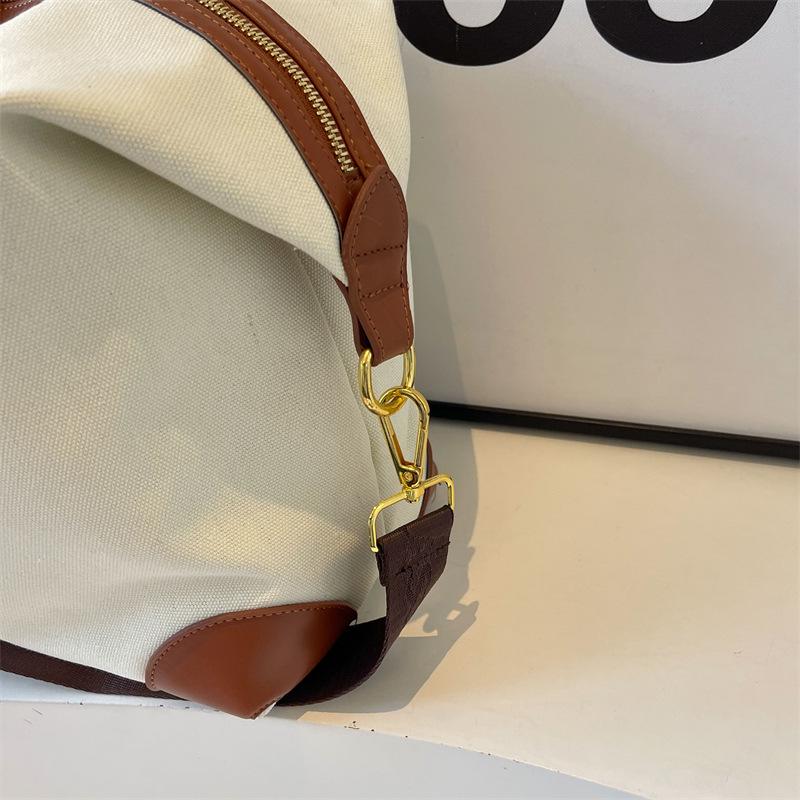 Spacious Canvas Tote Bag: Trendy, Lightweight Gym & Travel Crossbody Bag