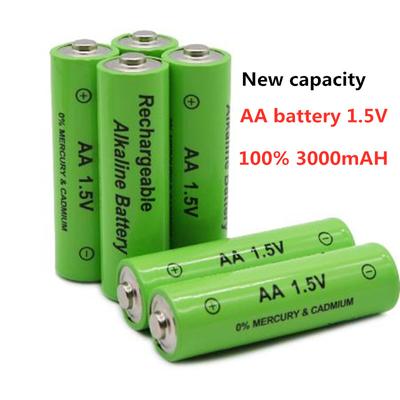 2022 Neue AA Batterie 3000 MAh Wiederaufladbare Batterie Alkali 1,5 V AA Batterie für Uhren, Mäuse, Computer, Spielzeug
