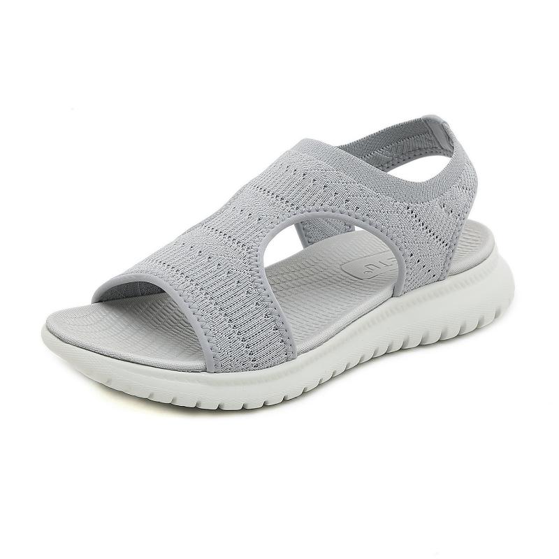 

Мода 2025 Лето Новые Сандалии Для Женщин Простой Легкий Спортивный Стиль На Танкетке Удобные Большого Размера Повседневные Универсальные Туфли Для Среднего Возраста 37