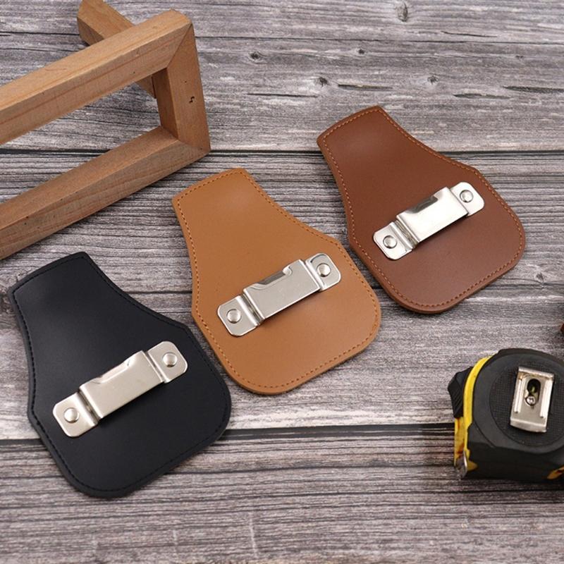 Premium Leather Tape Measure Case Adjustable Belt Clip For 5m 10m Measuring Tape Compact Design For Professional Craftsmen