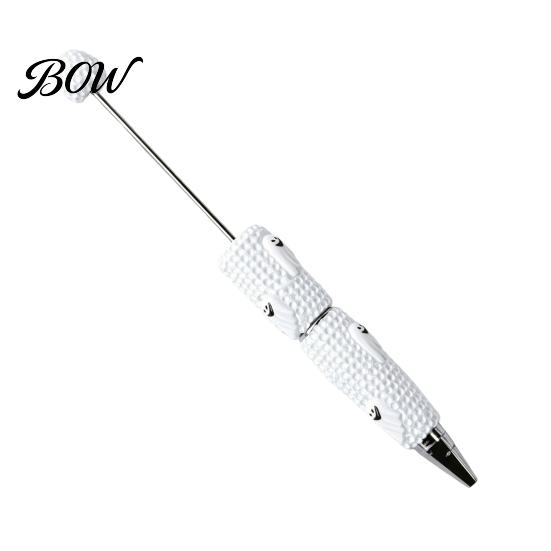 Smooth Writing Beaded Pens Halloween Rhinestone Beadable Pen, DIY Sparkly Cat Pumpkin Ghost Plastic Handmade Gift Glitter Black Ink Ballpoint Pen for