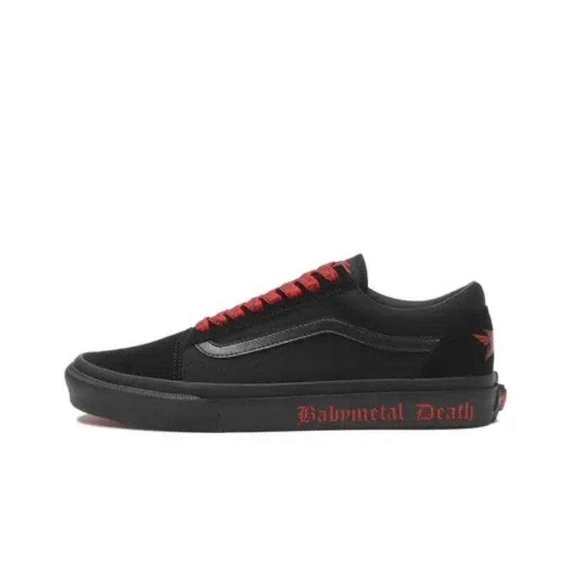 Vans X Babymetal Old Skool Comfortable Skate Shoes Unisex sneaker Black Red 703000-0001 42.5