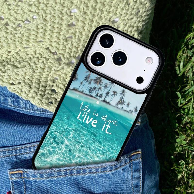 Beautiful Life Inspirational Quote Phone Case Cover for IPhone 11 12 13 14 15 16e 17 Pro Max Coque for IPhone 17 Air