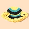 Hand Crochet Bucket Hat with Ruffled Edge Warm Fisherman Hat Ethnic Flower Hat Headwear for Women Winter Elegances