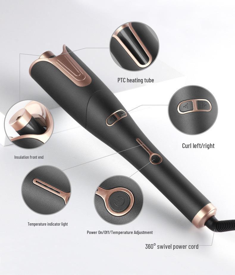Automatic Curling Iron for Large Curls & Waves, Negative Ion, Long-Lasting Hold, Perfect for Dorm Use