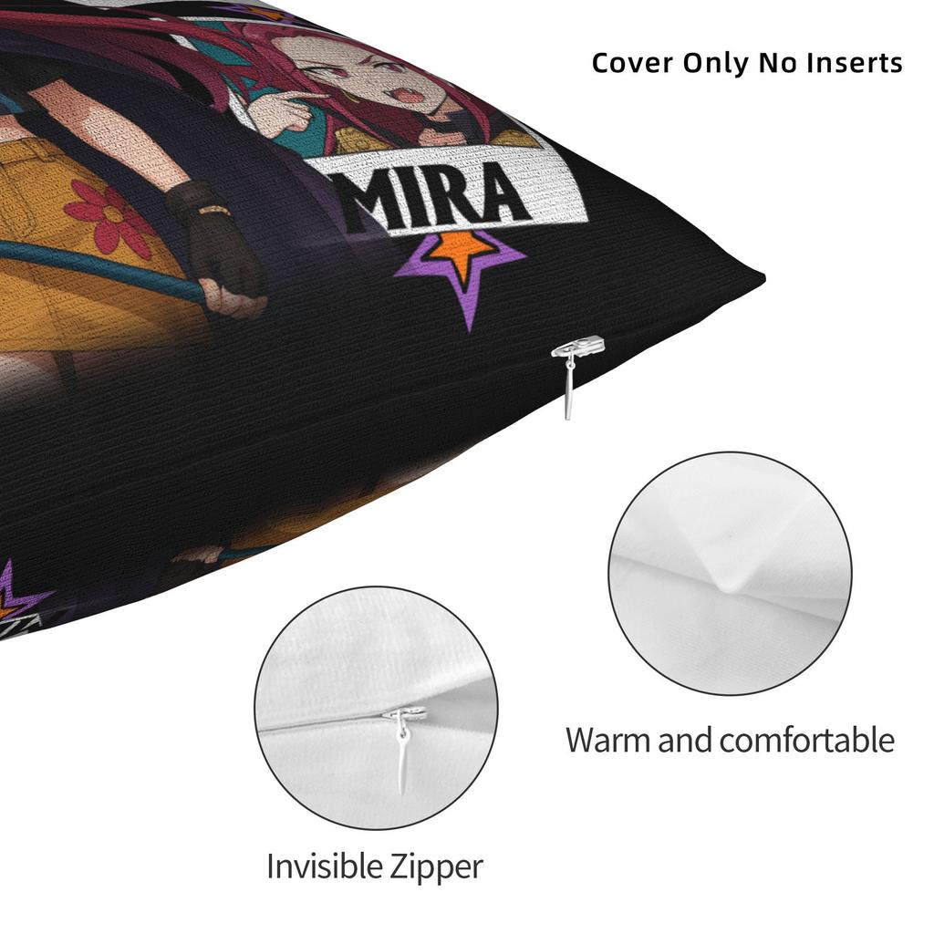 KPop Demon Hunters Huntrix Mira Witch Pillowcase Printing Polyester Cushion Cover Decorations Throw Pillow Case Cover Home