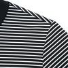 Classic Stripe Ice Silk High Elasticity Men's Summer Round Neck Short-sleeved T-shirt