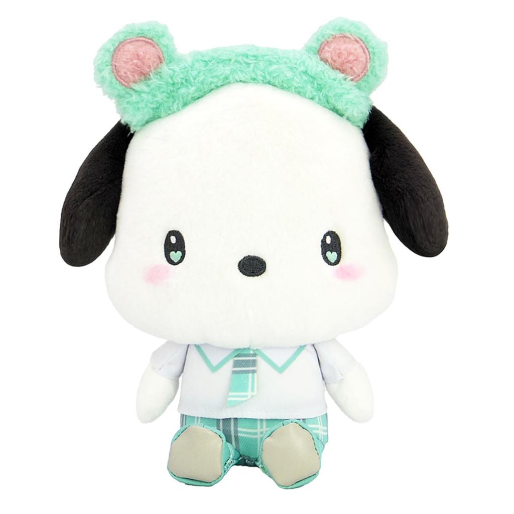 Nakajima Corporation Pochacco Oshikatsu Animal Academy Plush Toy, Small, 206084-25, H21 x W19 x D13cm
