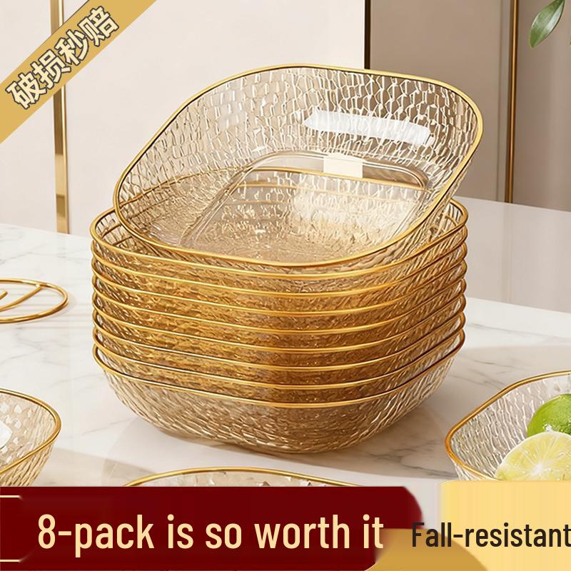 Elegant Transparent Bone Dish for Dining Table: Fruit, Candy, Nut, or Snack Plate