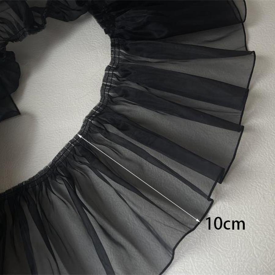 1 Yard Schwarze Wellenspitze Für Hochzeitskleid-Accessoires Designerstoff 10CM Breit