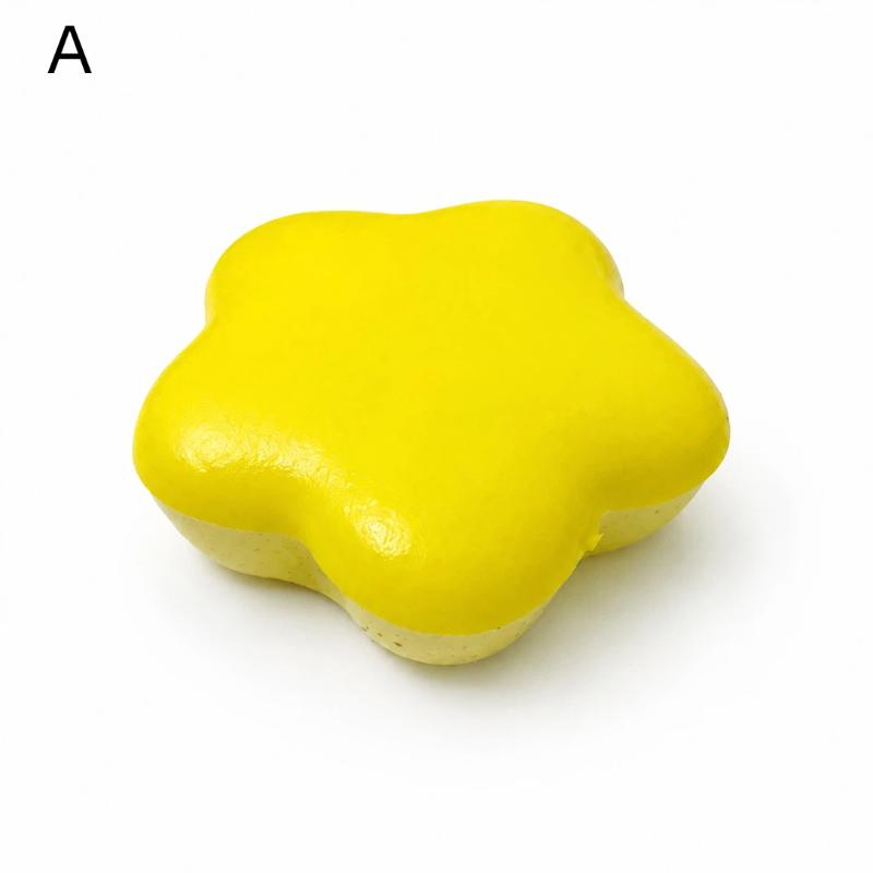 Yellow Star Sensory Fidget Toy 1Pcs Slow Rising Soft Squeeze Stress Relief Toy for Kids Christmas Small Gift