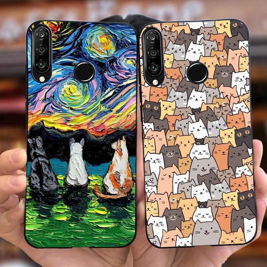 For Huawei P30 Lite Case Cute Fashion Carton Cover Soft Silicone Phone Case For Huawei P30 Pro P 30 Lite P30Lite Back Cover Bags