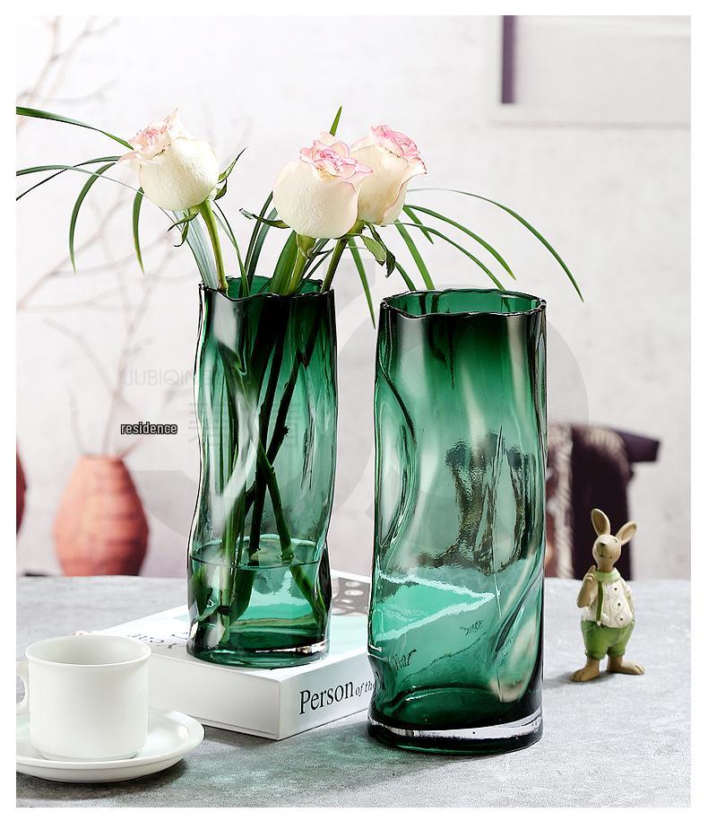Nordic Clear Glass Vase for Lucky Bamboo - Stylish Living Room Decor & Floral Arrangements