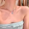 Full Diamond Lucky Four-leaf Clover Necklace for Women, Light Luxury, High-end, Unique Small-scale Collar Chain Accessory, Neck Chain
