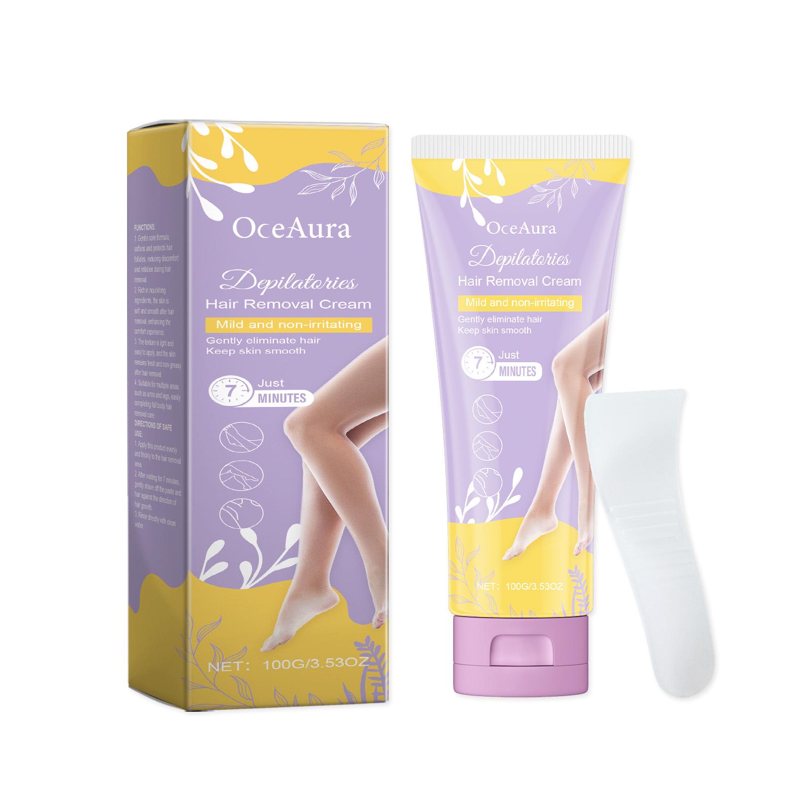 OceAura Gentle Hair Removal Cream for Whole Body - Moisturizing & Nourishing Formula for Smooth Skin