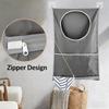 Space Saving Door or Wall Mounted Storage Bag for Organizing Bathroom Laundry Oxford Fabric Construction Organizers