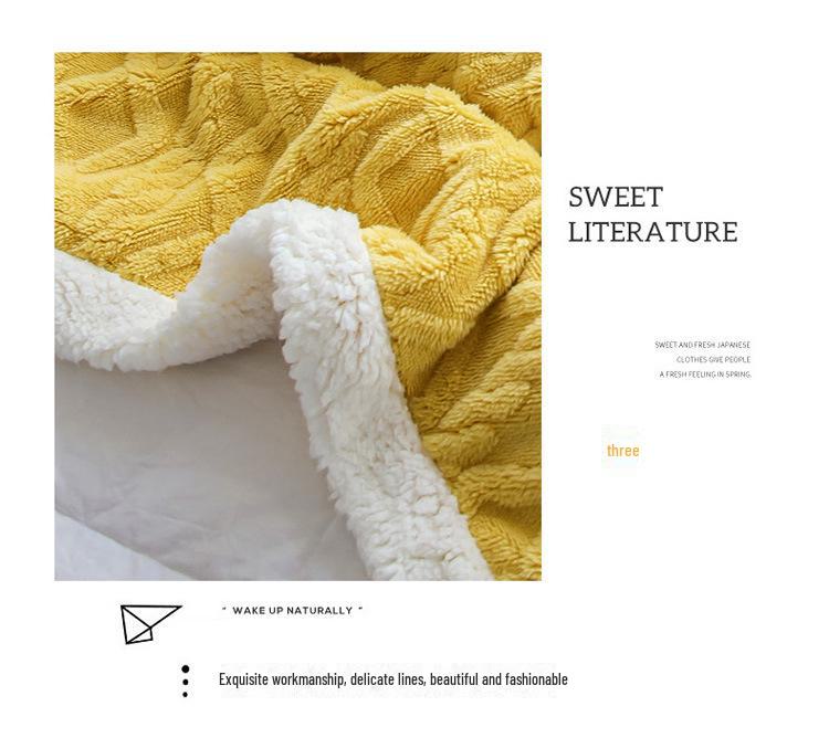 Tuff Lamb Fleece Nordic Sofa Blanket: Soft, Solid Color, Year-Round Use