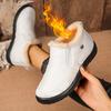 Women Winter Fleece Lined Warm Cotton Shoes, Low Top Flat Heel Casual Outdoor Thermal Footwear Thickened Winter Sneakers