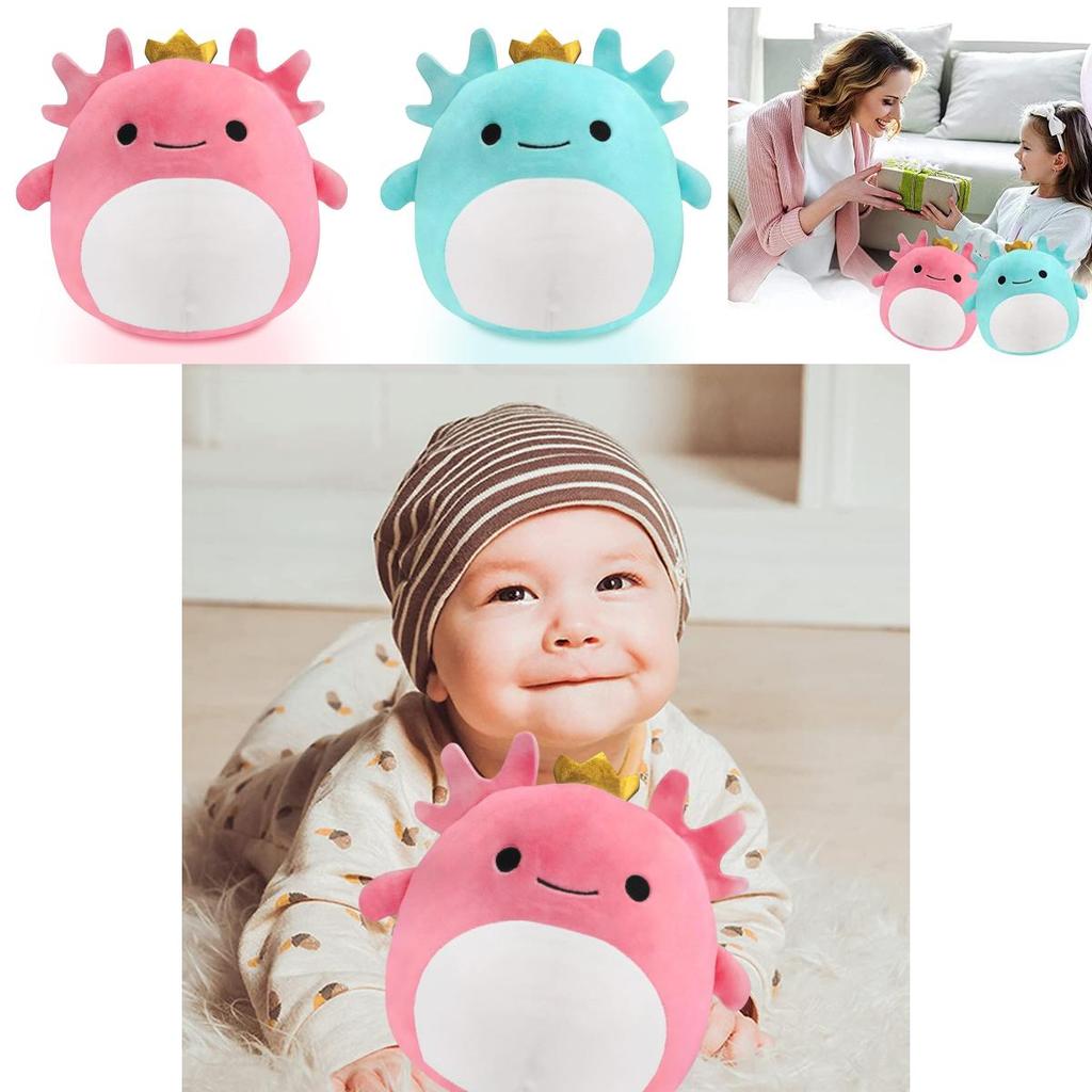Krone Axolotl Kuscheltier Spielzeug Weiche Plüschpuppe Kissen Für Kinder Sicher Bequem