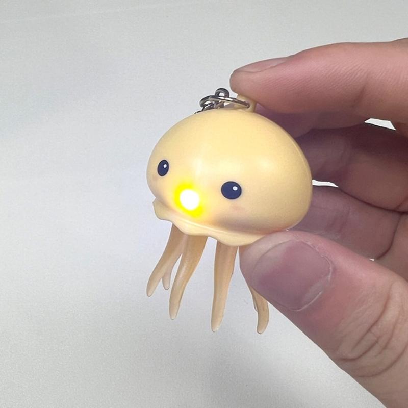 Fashion Octopus Toy Keyring Colorful Jellyfish Keyholder Anxiety Stress Relif