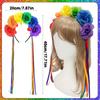 Rainbow Rose Flower Fluttering Ribbon Hair Bands Fluttering Ribbon Headpieces Hair Accessories Pride Day