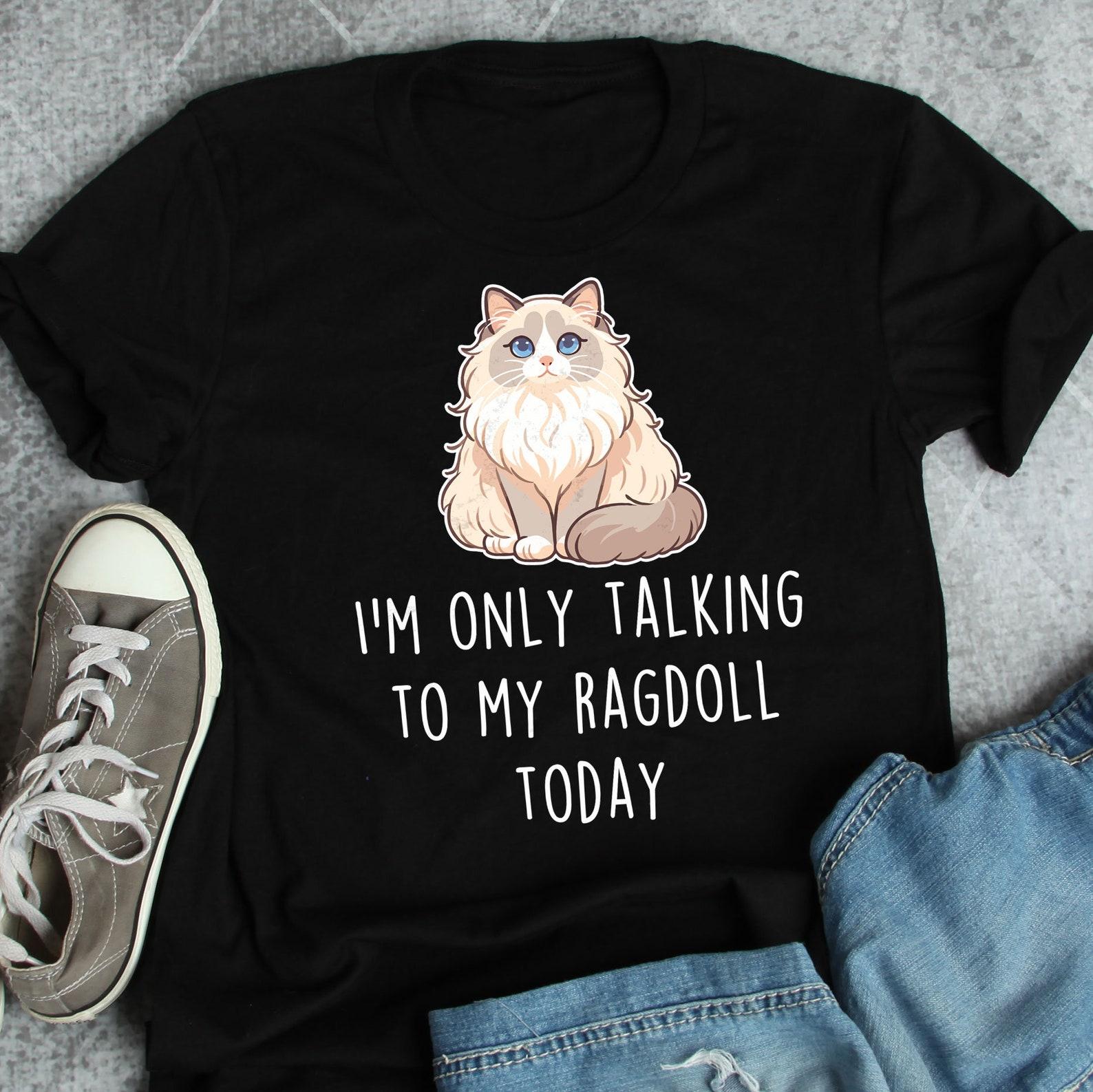 Ragdoll Cat Shirt, , , Funny Cat Lover Gift, Cute Pet T-shirt, Ragdoll Lover Tshirt, Ragdoll Cat Tee, Ragdoll Mom, Dad Cream Bicolor 100