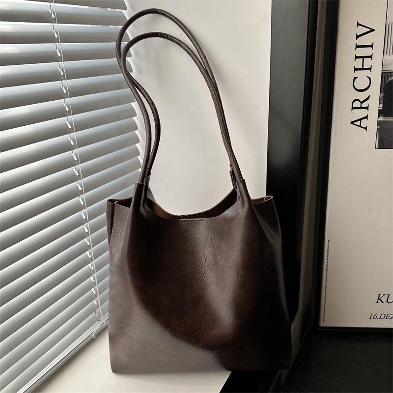 

Work commuter handbag women s autumn and winter new retro simple versatile tote bag shopping large capacity shoulder bag