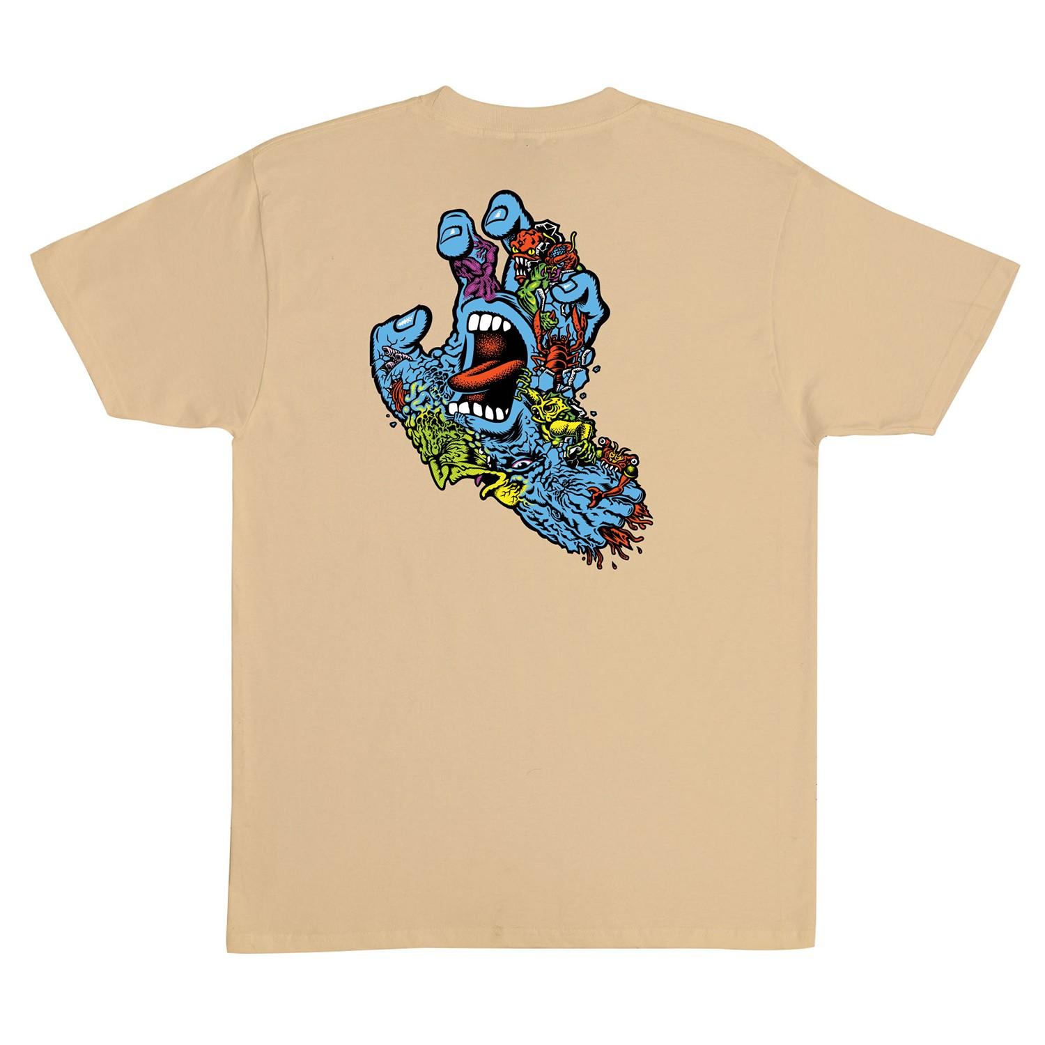 Santa Cruz Skateboards Shirt Roskopp Screaming Five Vegas Gold S разноцветный