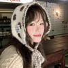 Womens Cute Polka Dot Fuzzy Knit Ear Flap Hat Soft Warm Fabric Adjustable Tie Strings For Winter Daily Wear Outdoor Activities