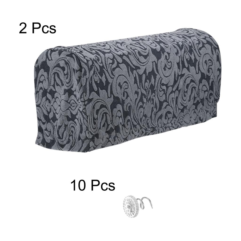 2pcs Stretch Armrest Covers Couch Arm Cover with Twist Pin Non Slip Furniture Protector Armchair Slipcovers Sofa Chair Recliner