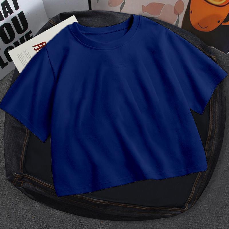 Nové letní dámské crop tričko jednobarevné s krátkým rukávem, slim fit, ležérní bavlněné tričko, ženské, jednoduchá móda, elegantní trička, žena 24498