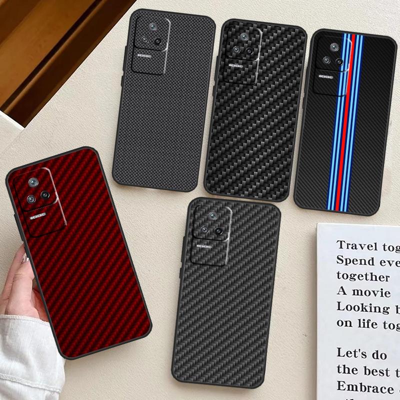 Carbon Fiber Case For POCO X6 Pro X3 X5 F5 M6 Pro F3 M5s Cover For Xiaomi 13T Pro 14 11T 12T 12 13 Lite