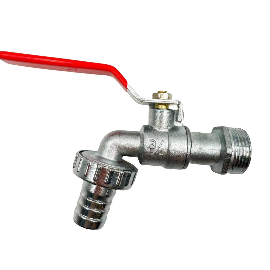 1/2-3/4 Inch Zinc Alloy Outdoor Faucet with Nozzle Anti Freezing Anti Rust Garden Washing Machine Faucet