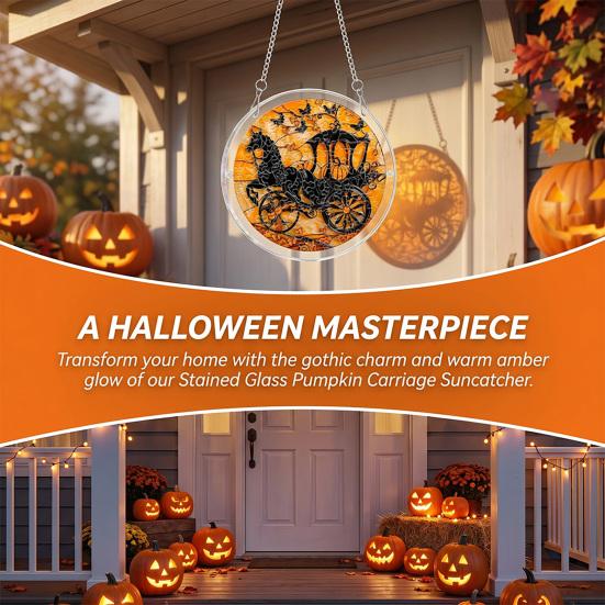 Xiaobudian Halloween Acrylic Puzzle Suncatcher Window Hanging,7.87 Inch Sun Catcher Decoration Ornament, Ideal for Gifting and Home Decor
