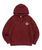 Net Social Club Small Logo Hood Zip-Up (Burgundy)